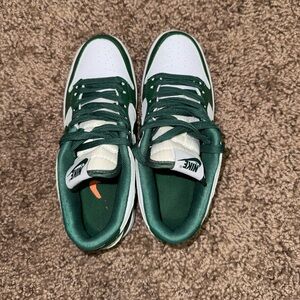 Green sneakers